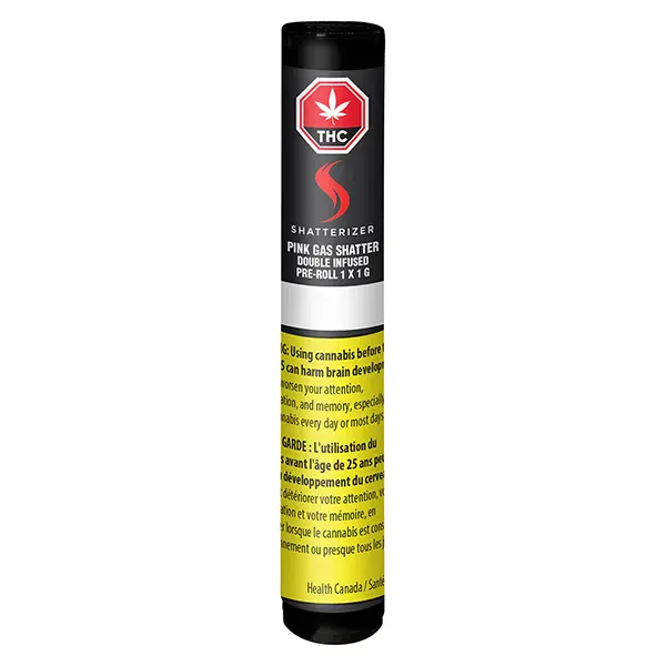 Image for Pink Gas Shatter Double Infused Pre-Roll, cannabis all products by Shatterizer