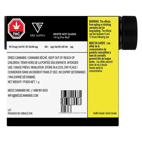 Image for White Hot Guava Pre-roll, cannabis all products by DRK Supply