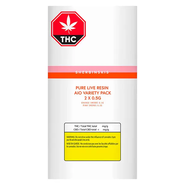 Pure Live Resin AIO Variety Pack (Disposable Vapes) by Sherbinskis