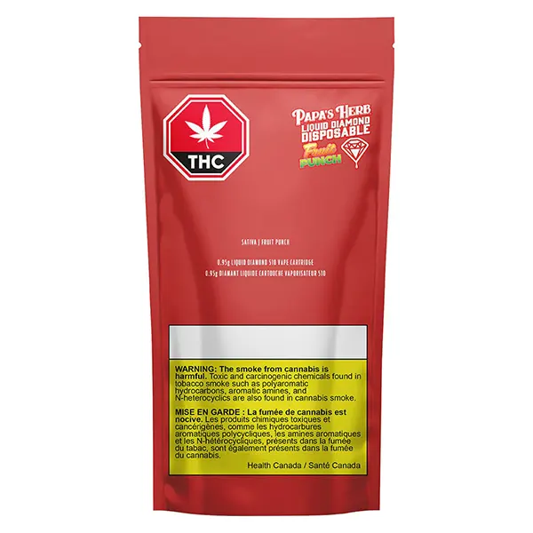 Sativa Fruit Punch Liquid Diamond 510 Thread Cartridge (510 Cartridges) by Papa's Herb