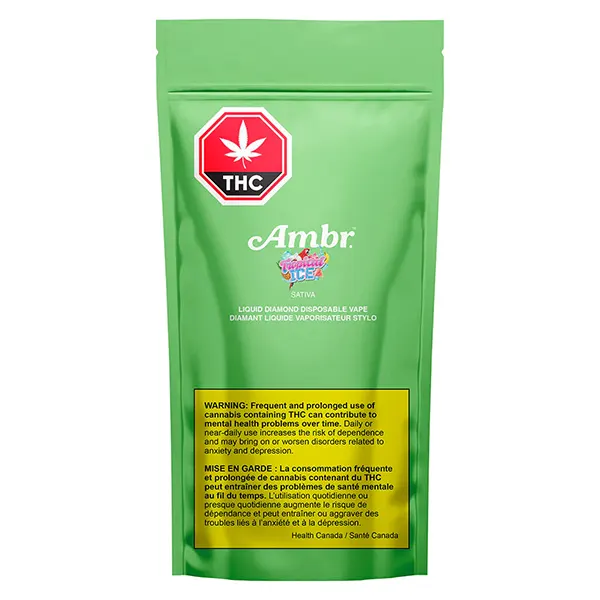 Image for Sativa Tropical Ice Liquid Diamond Disposable, cannabis disposable vapes by AMBR