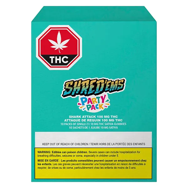 Image for Shark Attack MAX10 Party Pack 100 THC Gummies, cannabis all products by Shred'ems