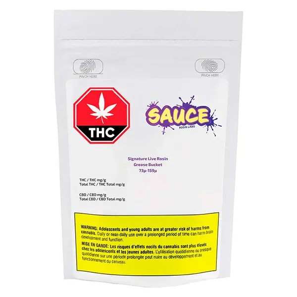 Signature Live Rosin Grease Bucket 73µ-159µ (Resin, Rosin) by Sauce Rosin Labs