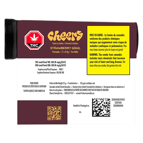 Image for Strawberry Grail Pre-Roll, cannabis all products by Cheers Cannabis