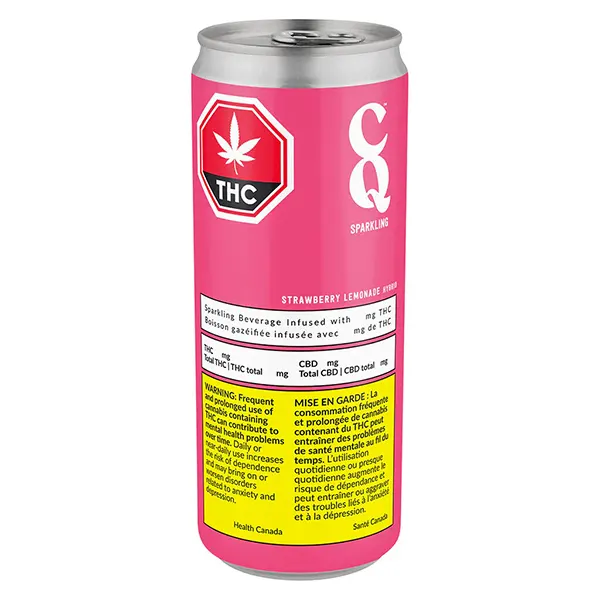 Image for Strawberry Lemonade Hybrid, cannabis sparkling water by CQ Sparkling