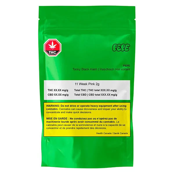 Image for Tacky black hash 11 week pink, cannabis hash, kief by PEPE