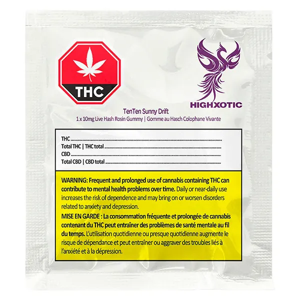 Image for TenTen Sunny Drift Live Rosin Gummy, cannabis gummies by HighXotic