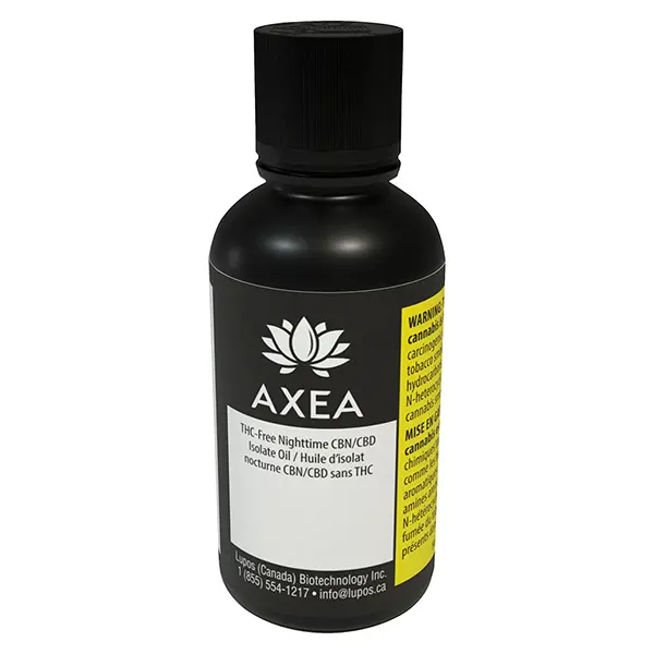 Image for AXEA THC-Free Nighttime CBN/CBD Isolate Oil, cannabis bottled oils by Axea
