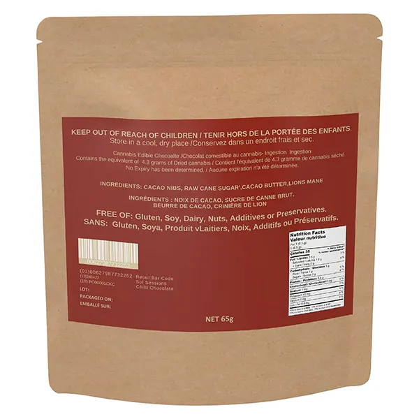 Image for THC Micro-Dosed Vegan Chili Chocolate, cannabis chocolates by Social Sessions