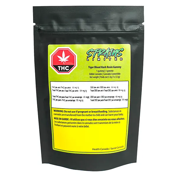 Image for Tiger Blood Hash Rosin Gummy, cannabis gummies by Strains Limited