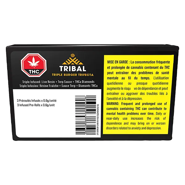 Triple Burger Trifecta Infused Pre-roll (Pre-Rolls) by Tribal