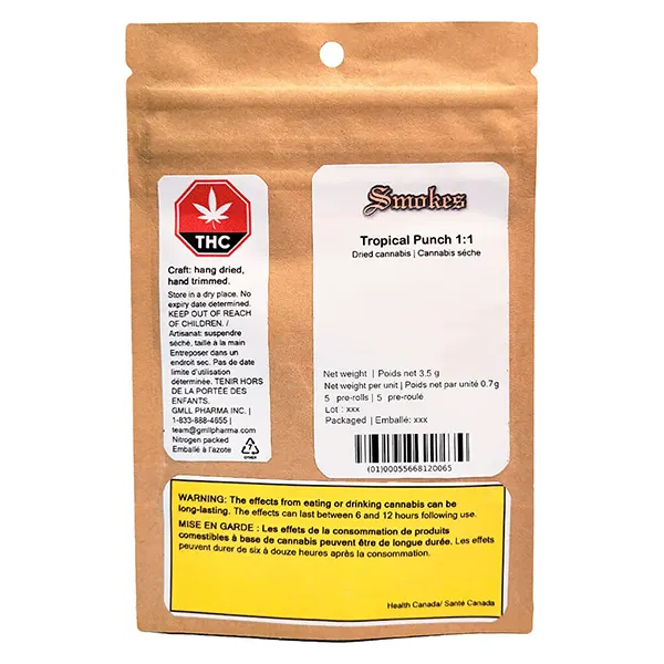 Tropical Punch 1:1 Pre-Roll (Pre-Rolls) by Smokes