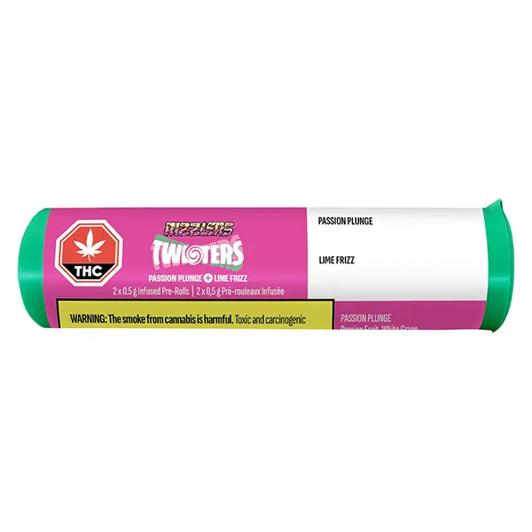 Image for Twisters - Passion Plunge & Lime Frizz Infused Pre-Roll, cannabis pre-rolls by Rizzlers
