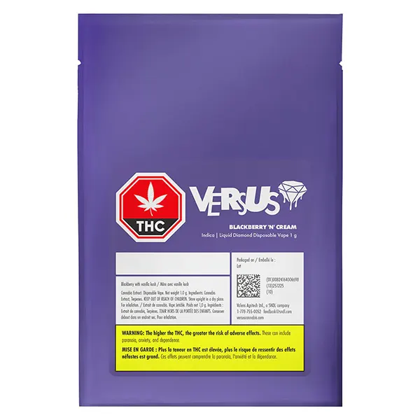 Versus Blackberry 'n' Cream Liquid Diamond Disposable Vape (Disposable Vapes) by Versus