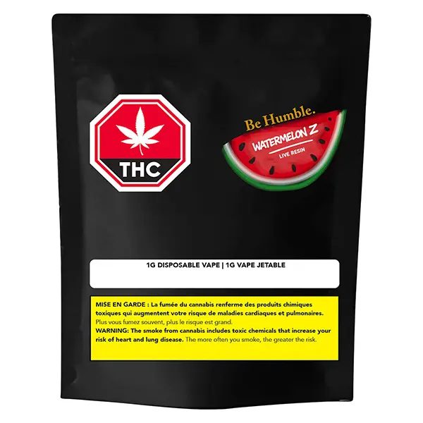 Watermelon Z Live Resin AIO (Disposable Vapes) by Be Humble.