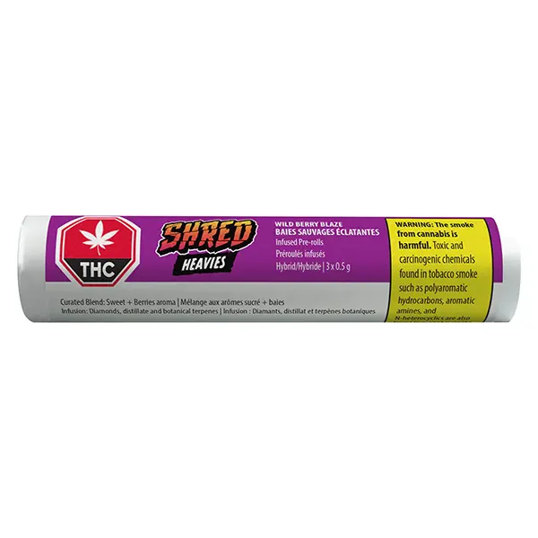 Image for Wild Berry Blaze Heavies Diamond & Disty Infused Pre-Roll, cannabis pre-rolls by Shred