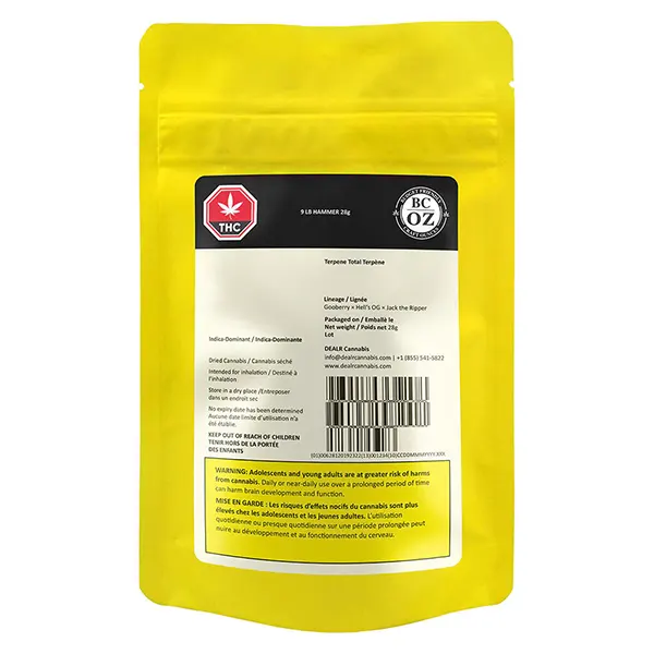 Image for 9 lb Hammer, cannabis dried flower by BC OZ