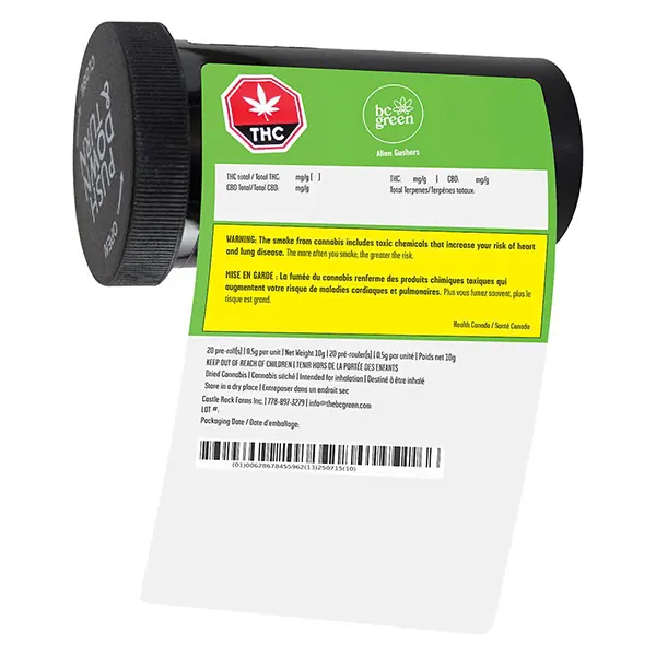 Alien Gushers Pre-Roll (Pre-Rolls) by BC Green