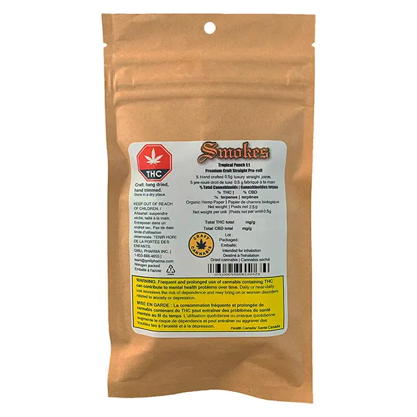 Tropical Punch 1:1 Pre-Roll (Pre-Rolls) by Smokes