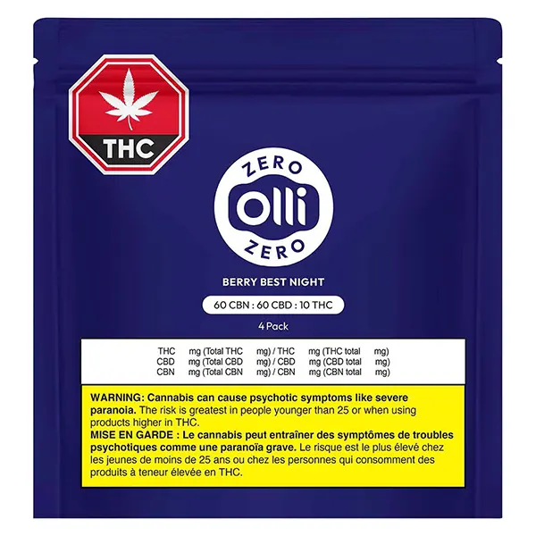 Berry Best Night CBN:CBD:THC Gummies (Gummies) by Olli Brands