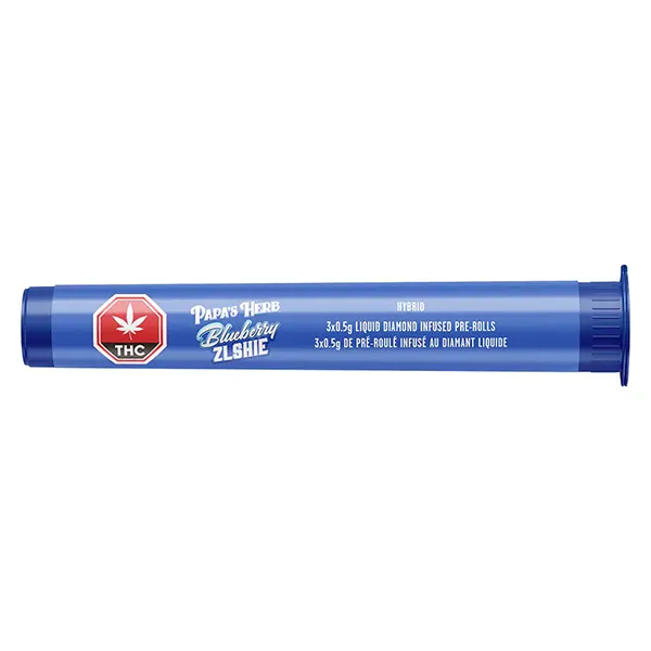 Blueberry Zlshie Kief Coated Diamond Infused Pre-Roll (Pre-Rolls) by Papa's Herb