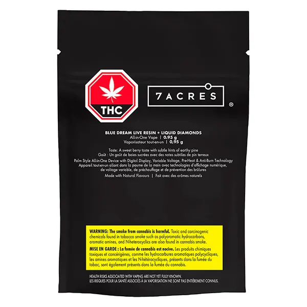 Blue Dream Live Resin + Liquid Diamonds AIO (Disposable Vapes) by 7Acres