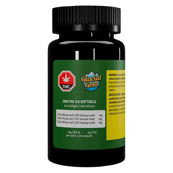 CBG:THC 5:5 Softgels (Capsules, Softgels) by Glacial Gold
