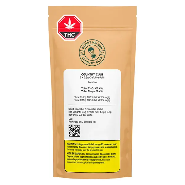 Image for Country Club Craft Pre-Roll, cannabis all products by Woody Nelson