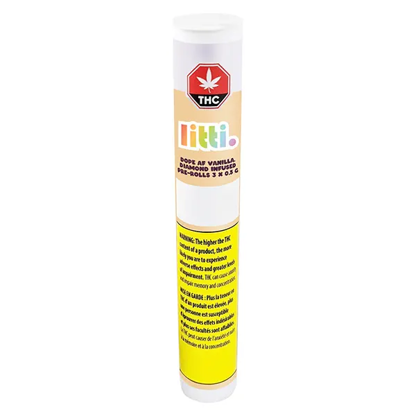 Image for Dope Af Vanilla Diamond Infused Pre-roll, cannabis pre-rolls by Litti.