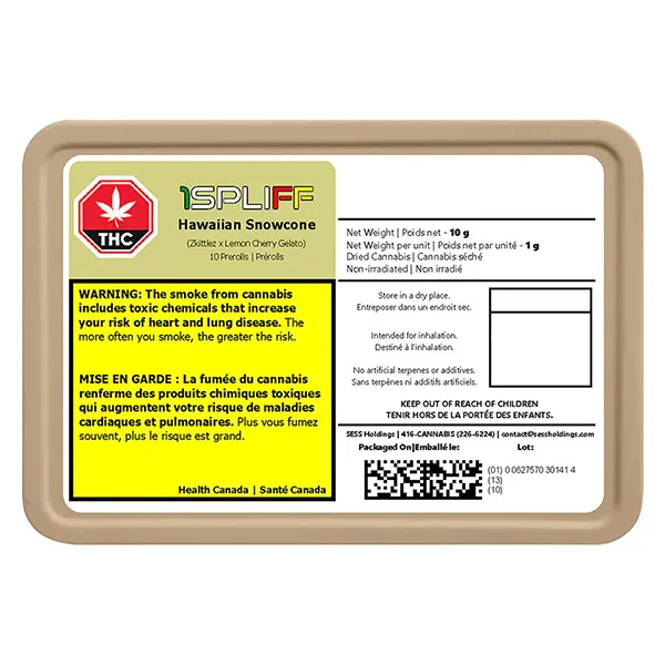 Image for Hawaiian Snowcone Pre-Roll, cannabis pre-rolls by 1Spliff