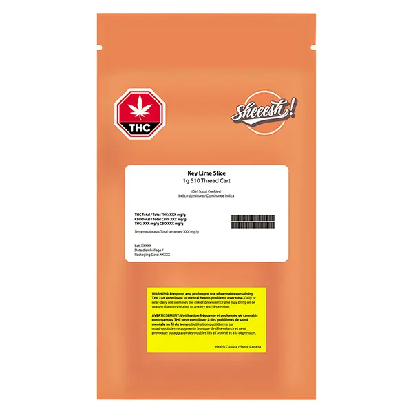 Key Lime Slice 510 Thread Cartridge (510 Cartridges) by Sheeesh!