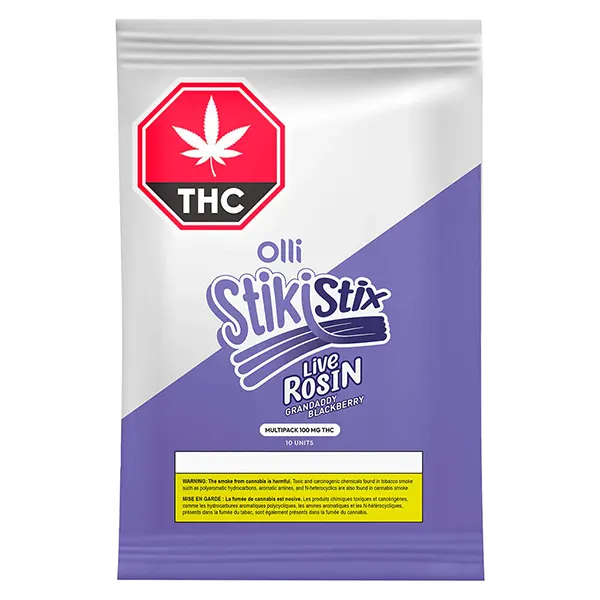 100 THC Multipack Live Rosin Grandaddy Blackberry (Gummies) by Stikistix