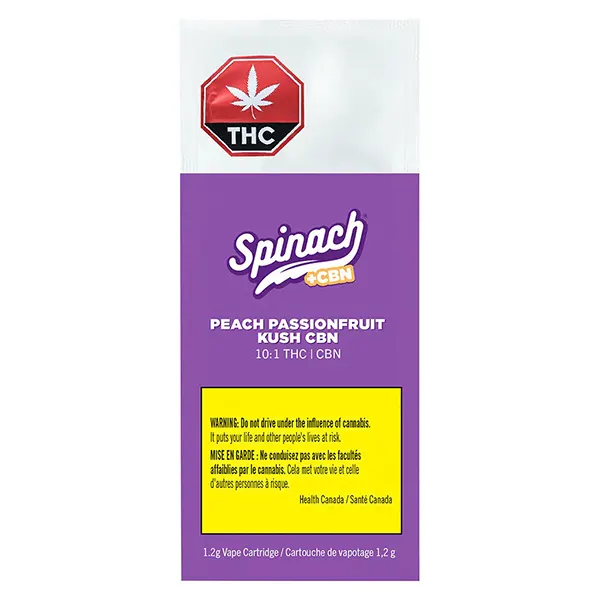 Image for Peach Passionfruit Kush 10:1 THC:CBN 510 Thread Cartridge, cannabis all products by Spinach