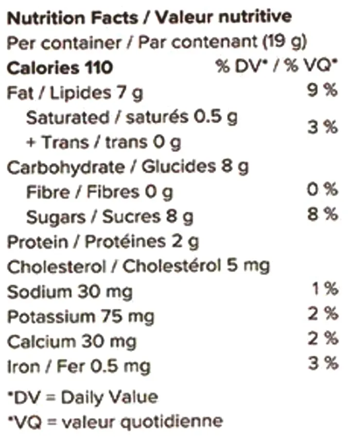 Peanut Butter Balanced Chocolate Multi-Pack (Chocolates) Nutrition Table