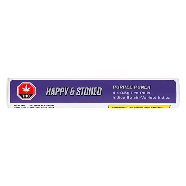 Image for Purple Punch Pre-Roll, cannabis pre-rolls by Happy & Stoned