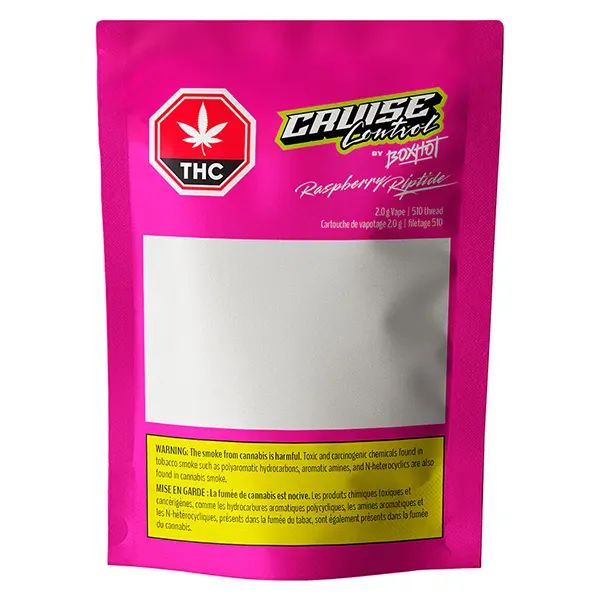 Raspberry Riptide THC + CBD 510 Thread Cartridge (510 Cartridges) by BoxHot