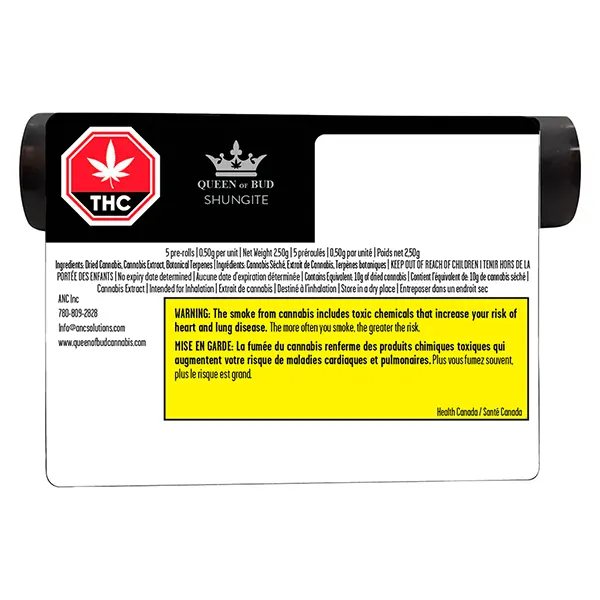 Shungite Liquid Diamond Earl Grey Ice Cream Infused Pre-Roll (Pre-Rolls) by Queen of Bud