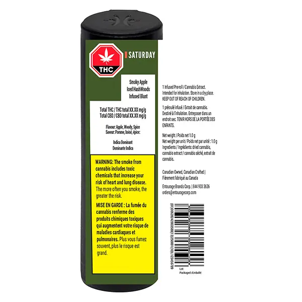 Image for Smoky Apple Iced HashWoods Infused Blunt, cannabis all products by Saturday