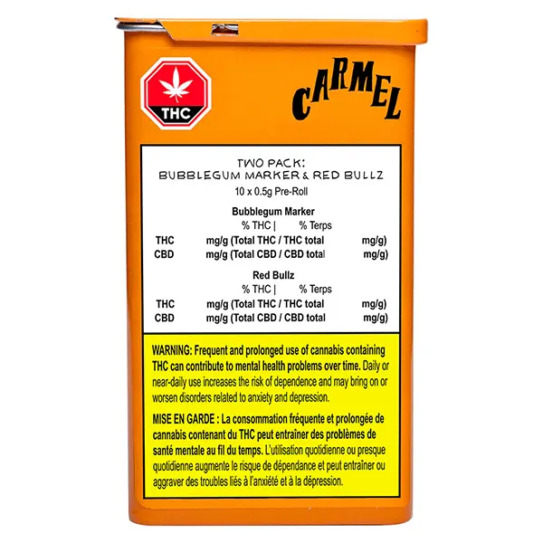 Image for Two Pack: Bubblegum Marker & Red Bullz Pre-Roll, cannabis pre-rolls by Carmel