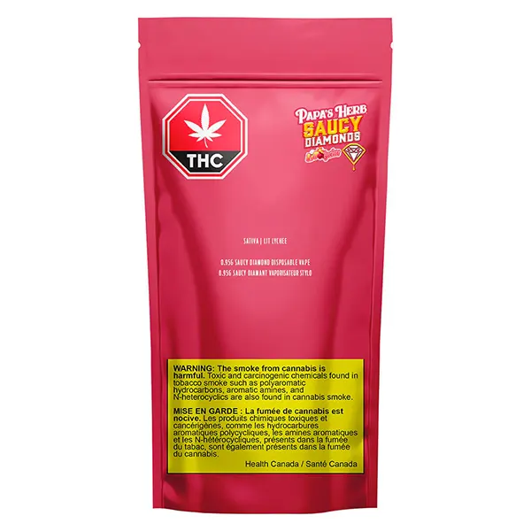 Lit Lychee Saucy Diamond Disposable (Disposable Vapes) by Papa's Herb