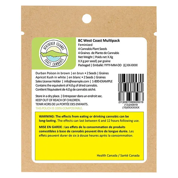 BC West Coast Feminized Seed Multi Pack (Seeds) by Weathered Islands Craft Cannabis