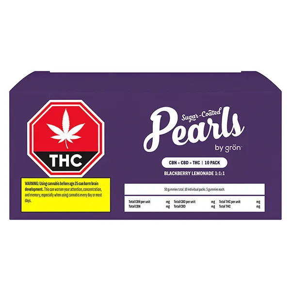 Image for Blackberry Lemonade 1:1:1 CBN/CBD/THC, cannabis edibles by Pearls by Gron