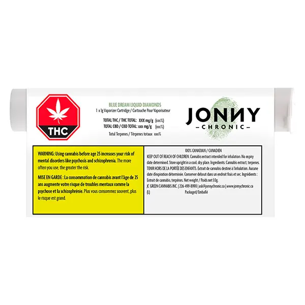 Image for Blue Dream Liquid Diamonds 510 Thread Cartridge, cannabis 510 cartridges by Jonny Chronic