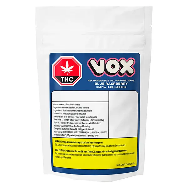 Blue Raspberry All-In-One Vape (Disposable Vapes) by VOX