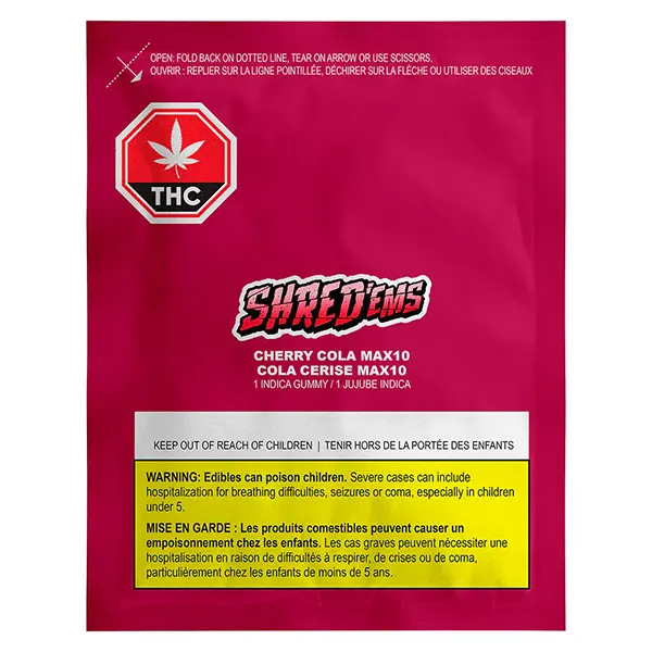 Image for Cherry Cola Party Pack 100 THC Gummies, cannabis all products by Shred'ems