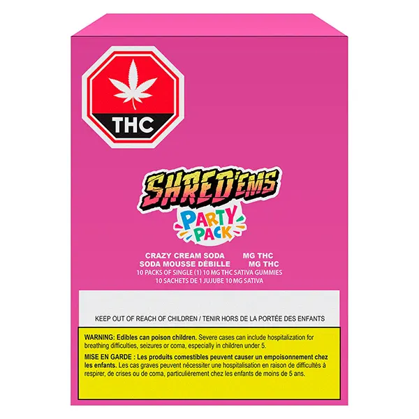 Image for Crazy Cream Soda Party Pack 100 THC Gummies, cannabis all products by Shred'ems