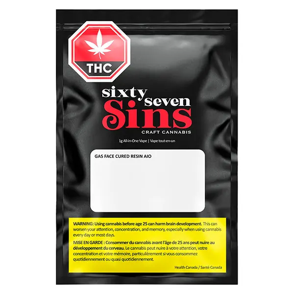 Image for Gas Face Cured Resin AIO, cannabis all products by Sixty Seven Sins