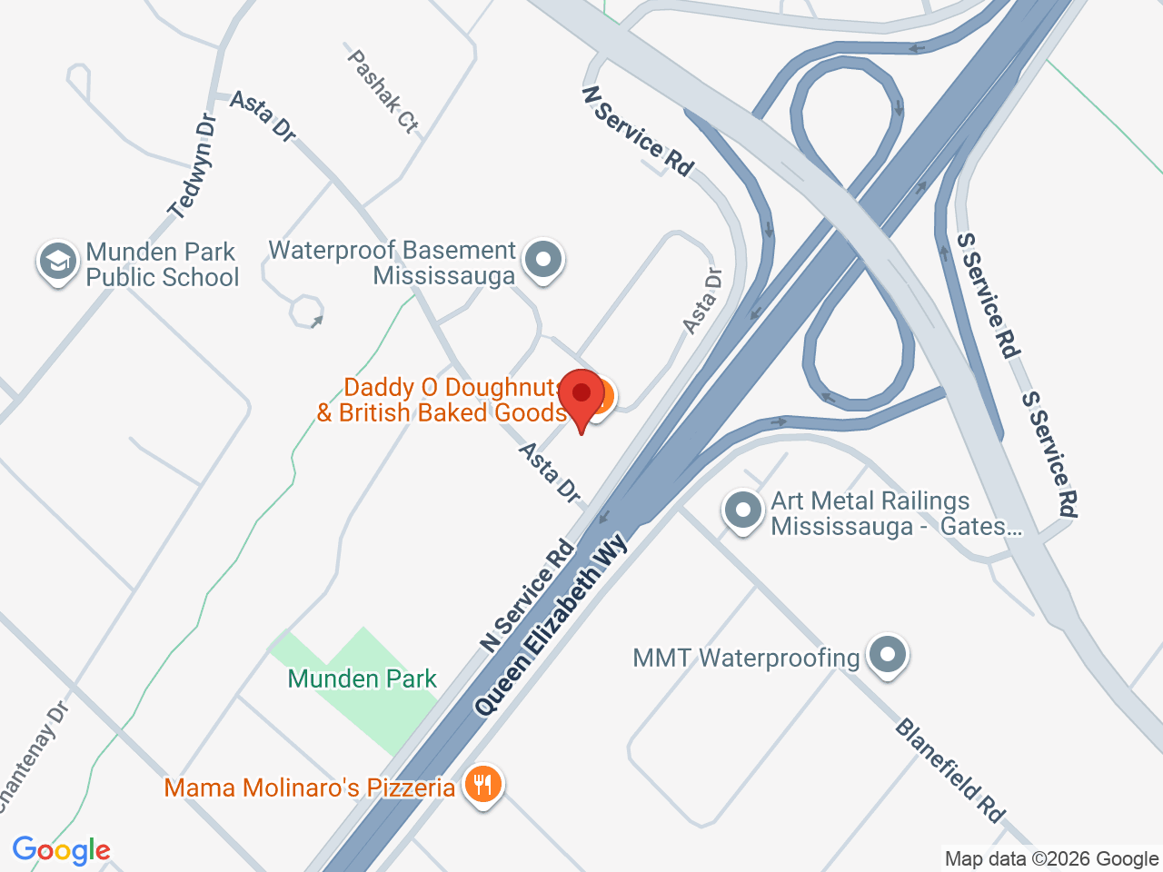 Street map for Star Cannabis, 589 N Service Rd Unit 1A, Mississauga ON
