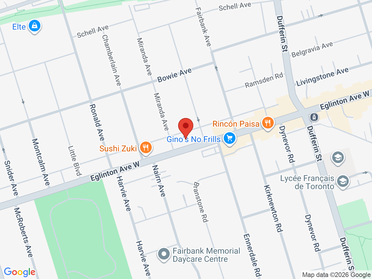 Street map for Eagle i Cannabis, 1982 Eglinton Ave W, Toronto ON