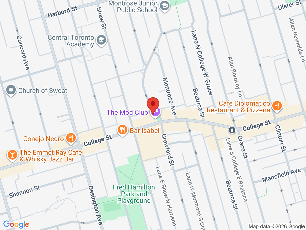 Street map for Forever Buds, 722 College St Unit 1, Toronto ON
